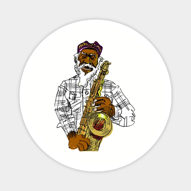 Pharaoh Sanders Magnet by SPINADELIC